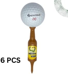 Beer Bottle Golf Tees, Virtually Unbreakable and Recyclable Plastic Golf Tee 6 Pack, Golf Gift for Men, Bachelor Party Novelty Gift, for Golfers,3-1/4" Tall