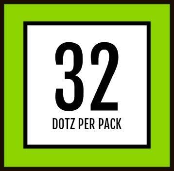 Golfdotz - USGA Rule Conforming Golf Ball Markers, Golf Ball Stickers for Marking Balls, No More Smearing from Stamps, Gifts for Golfers, Dads, and Retirees, (18-32-Count)