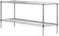 Omega Stainless Steel Shelves, 24" Deep x 42" Wide x 34" High 2 Tier Heavy Duty Wire Shelving Unit for Kitchen Garage Office Restaurant Warehouse 800-lb Per Shelf Weight Capacity