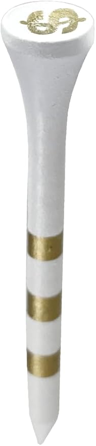 PrideSports 2-3/4" Pride Performance Wood Golf Tees - Special Edition Money - 45 Count - Designed for Less Friction and Longer Drives - Made in The USA