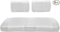 Seat Cover Replacement for Yamaha G-16/G-22 Golf Cart - Front Bench Seat - Premium Marine Vinyl - 5 Panel Stitching - Staple On Installation - Two-Tone Golf Cart Seat Covers (White)