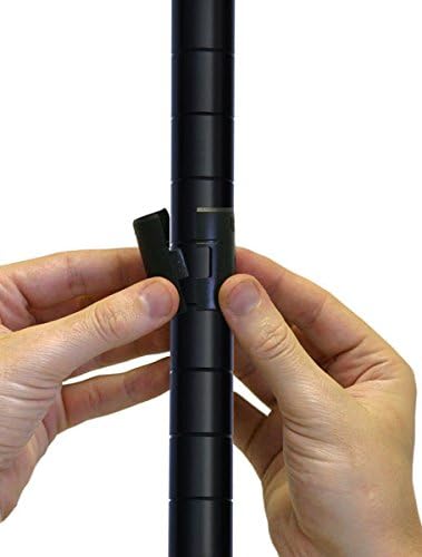 Omega 2 Tier Starter Shelving Unit, 18" Deep x 36" Wide x 36" High, Black, 2 Shelves, Heavy Duty, Adjustable, Tool-Free Assembly, Modern Style, Wire Mesh Shelving