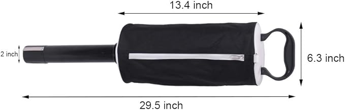 HOW TRUE Golf Ball Retriever, Portable Shag Bag Golf Ball Pick Up with Removable Plastic Tube, Pocket Shagger Storage