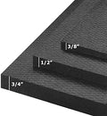 American Floor Mats - Heavy Duty Stall Tiles - Stable/Horse Tiles - Thick, Durable Rubber Flooring Solid Black 6 Center Tiles 3/4" Thick Expansion Set
