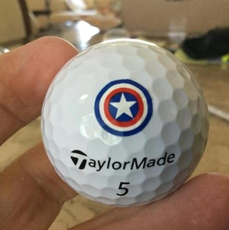 Golfdotz - USGA Rule Conforming Novelty Golf Ball Markers, Golf Ball Stickers for Marking Balls, No More Smearing from Stamps, Gifts for Golfers, Dads, and Retirees, (USA Collection; 32-Count)