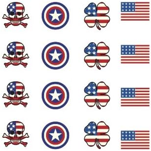 Golfdotz - USGA Rule Conforming Novelty Golf Ball Markers, Golf Ball Stickers for Marking Balls, No More Smearing from Stamps, Gifts for Golfers, Dads, and Retirees, (USA Collection; 32-Count)