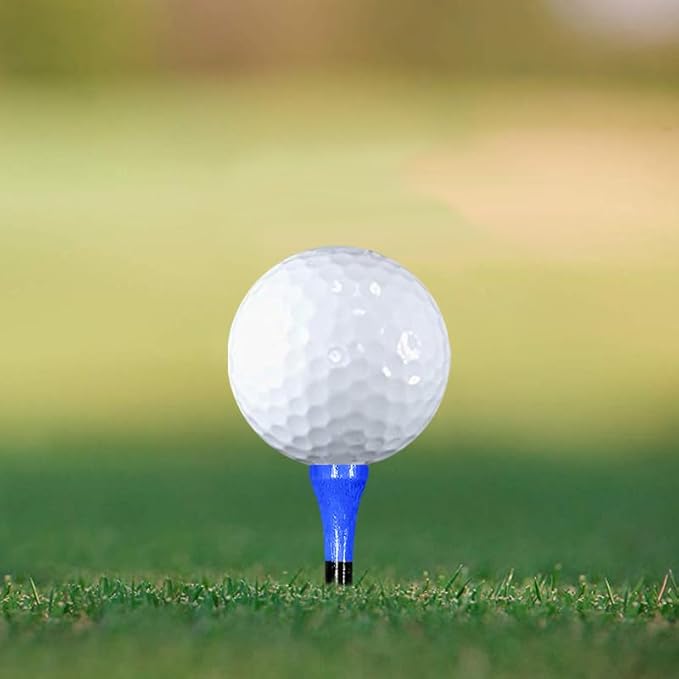 Wooden Golf Tees 3-1/4", 2-3/4", 2-1/8", 1-1/2" Available, 100 Count (Natural Color, White, Black, Blue, Red, Green, Yellow, Pink, Orange)