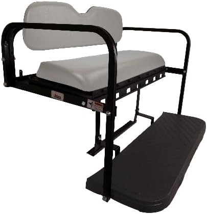 GTW MACH3 Golf Cart Rear Seat Kit Compatible with Club Car Precedent, Tempo, Onward Golf Carts | Fits 2004-Up Models | Steel Frame with Dove Gray Cushions