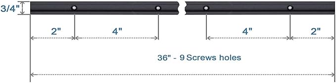 [JINTECH] Golf Club Holder, Wall Display, Wall Hanger, Rack, Mount, Organizer, Hold 17 Clubs on 36" Aluminum Rack (All Head up)