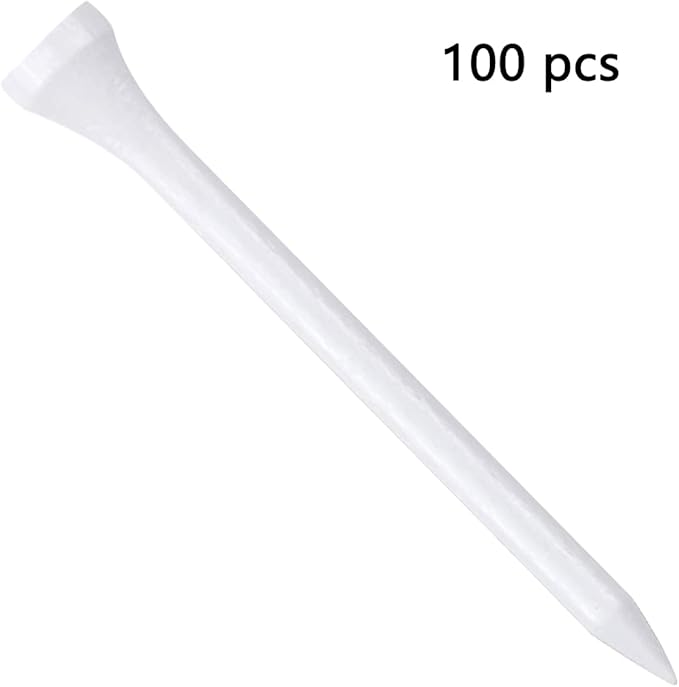 Wooden Golf Tees 3-1/4", 2-3/4", 1-1/2" Available,100 Count (Natural Color, White, Black, Blue, Red, Pink)