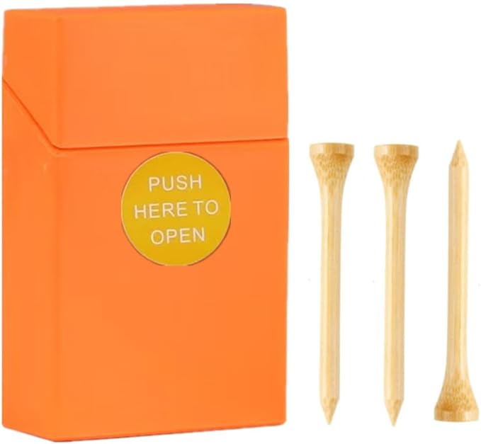 Premium Bamboo Golf-Tees | 18 Count, 2-3/4 or 3-1/4 Inch Wooden Tees | Pop-up Packaging and Cool Organization | Funny Golf Accessory for Golfers
