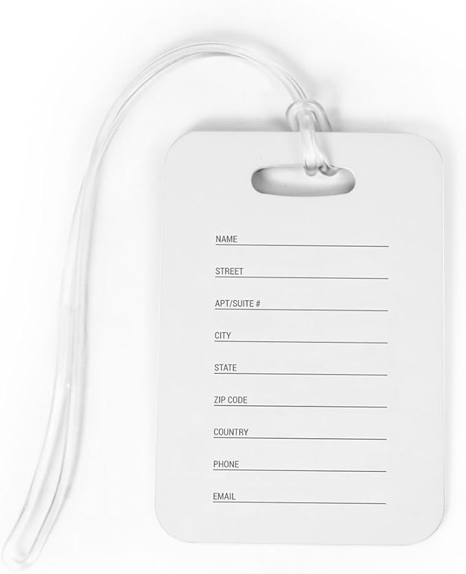 ChalkTalkSPORTS Golf Luggage & Bag Tag | Personalized Crossed Golf Clubs | Standard Lines on Back | Small | Navy/Red