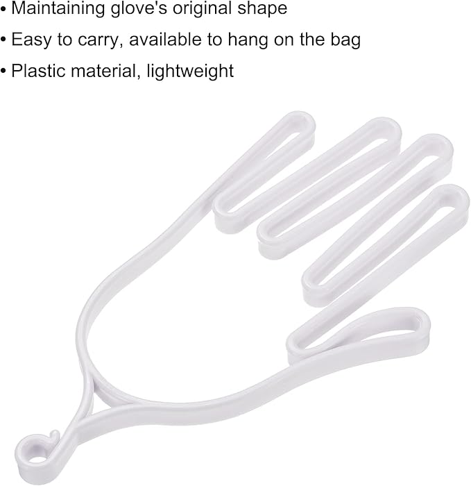 PATIKIL Golf Gloves Stretcher, 1 Pack Plastic Keeper Support Rack Holder Dryer Hanger Frame for Sports Gloves Maintenance, White