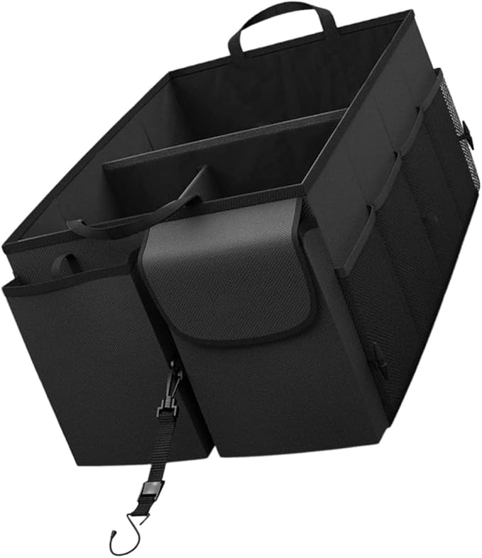 Car Trunk Organizer Suv Trunk Storage Organizer Multipurpose Car Storage Box with Multiple Compartments for Vehicle Grocery and Cargo Organization
