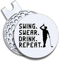 Men Golf Ball Marker with Magnetic Hat Clip, Funny Golf Accessories Gifts for Men, Novelty Birthday Gifts for Male Golfer Fan