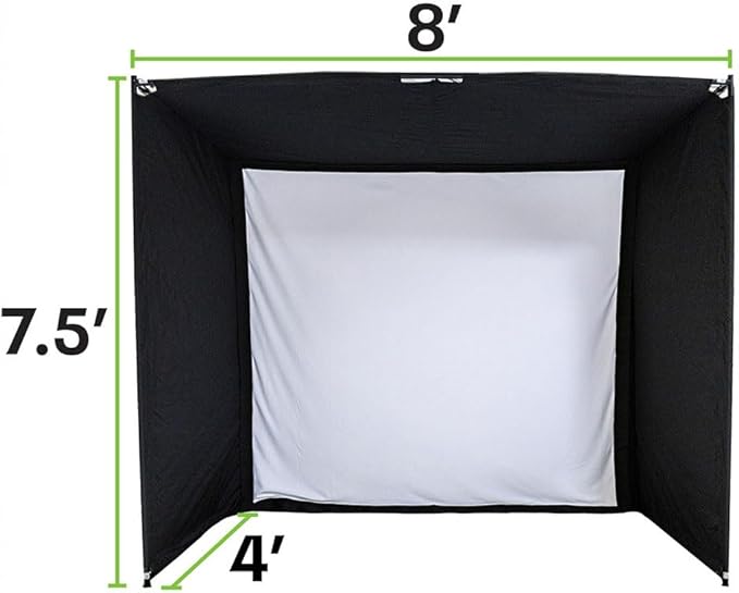 SkyTrak ST MAX Golf Simulator Ultimate Studio Package – Dual Radar & Photometric Launch Monitor with Speed Training, Impact Screen, HD Projector, Hitting Mat & Enclosure for Home or Garage
