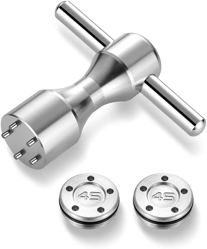 ROYMADE Golf Putter Weights for Scotty Cameron 2pcs 5g/10g/15g/20g/25g/30g/35g/40g/45g with Wrench Kit Set Compatible with Titleist Scotty Cameron Putter Newport (2pcs 45g+Wrench)