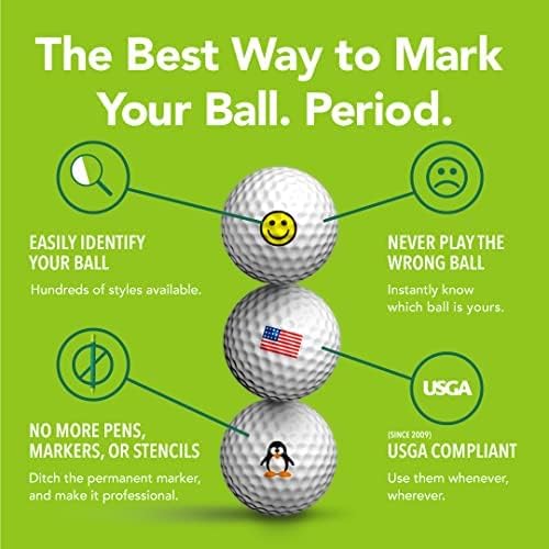 Golfdotz - USGA Rule Conforming Golf Ball Markers, Golf Ball Stickers for Marking Balls, No More Smearing from Stamps, Gifts for Golfers, Dads, and Retirees, (18-32-Count)