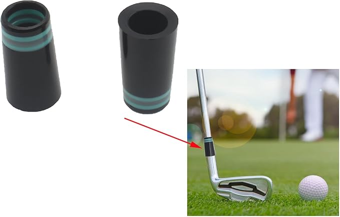 6 Pcs Black Double Blue Silver Gray Golf Club Ring Multi-Ring Golf Iron Ferrules for 0.355" Tapered 0.370" Golf Club Parallel Shaft
