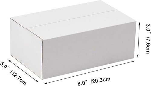 12x4x3 White Shipping Boxes Set of 40, White Kraft Corrugated Cardboard Small Boxes Mailers for Business Packaging Box, Present Box