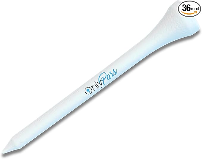OnlyPars Golf Tees - Golf Hub Tees - Set of 36 Golf Tees - 3 Designs - Golf Tee Gift Set