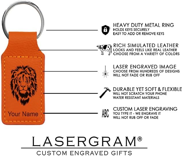 LaserGram Rectangle Keychain, Golfer Golfing, Personalized Engraving Included