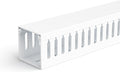 ZhiYo 99in (6X L16.5in) Professional Server Rack Cable Management Raceway, H2 x W2in Cable Raceway Kit, Electrically Safe PVC Open Slot Wire Raceway for Under Desk/Computer/Network Cords, White