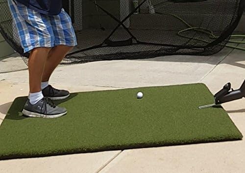 The Original Country Club Elite Real Feel Golf Mats 4'x4' Heavy Duty Commercial Practice Mat. The First Golf Mat That Takes A Real Tee and Lets You Swing Down Through,Simulator,Indoor, Outdoor Use