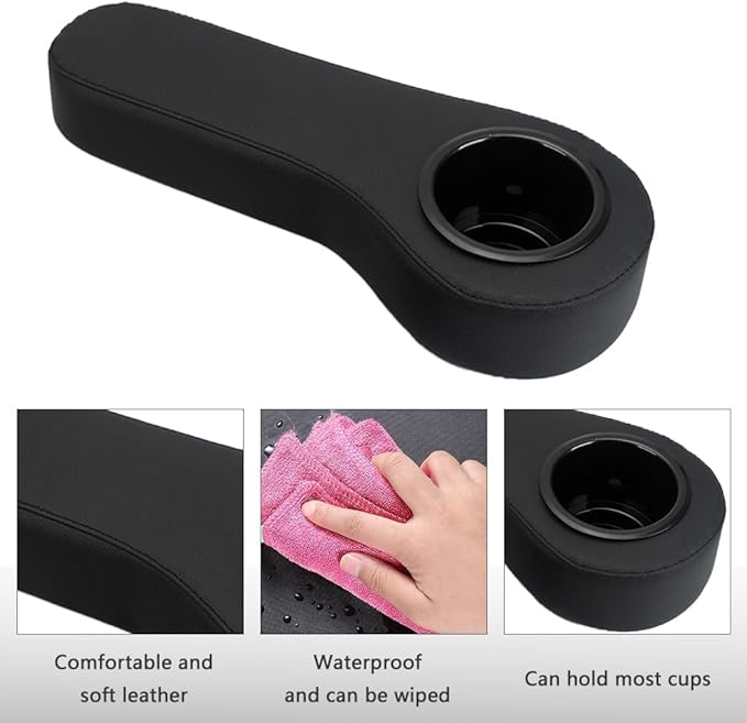 PIT66 Universal Golf Cart Rear Seat Arm Rest Cushion with Cup Holders