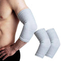 Wonder Care Bamboo Elbow Support Compression Sleeve for Tennis, Golf Elbow, Joint Pain Relief, White, Pack of 2 (X-Large)