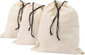 Muslin Cotton Storage Bags with Drawstring - Toy Storage Bags - Shoe Storage Bags for Travel - Cloth Storage Bags for Handbags, Purses, & Sneakers - Dust-proof and Lint-free (3 Small: 15"x12")