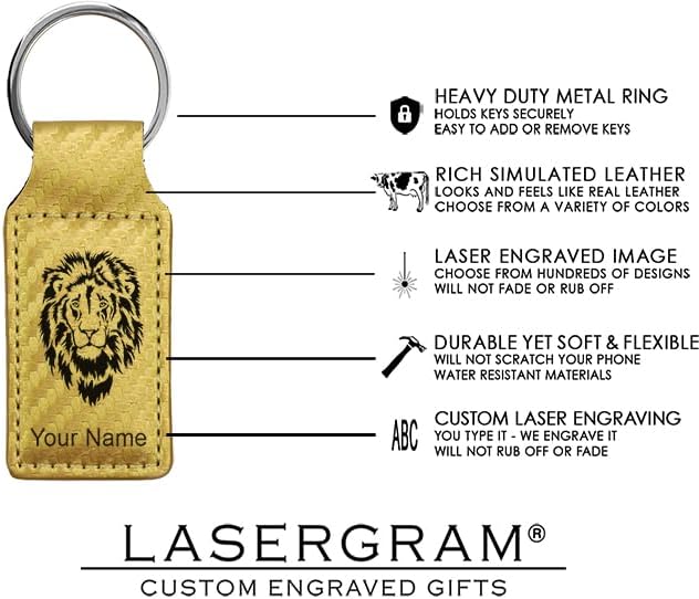 LaserGram Rectangle Keychain, Disc Golf, Personalized Engraving Included
