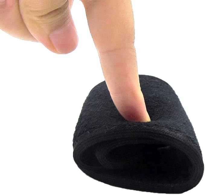 Happystep Cotton Terry Cloth Insoles, Barefoot Shoe Inserts, Sweat Absorption, Odor Control, Moisture-Wicking, Washable and Reusable, Zero Drop Shoe Insoles, 2 Pairs of Black (Men Size 12)