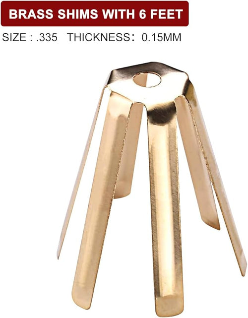10Pcs Universal Brass Golf Shaft Adapter Shims Fits .335 .350 .355 .370 for All Shaft - 6 Legs Brass Golf Shaft Shims Golf for Workshop - Golf Brass Adapter Spacer Shims for Iron Shaft
