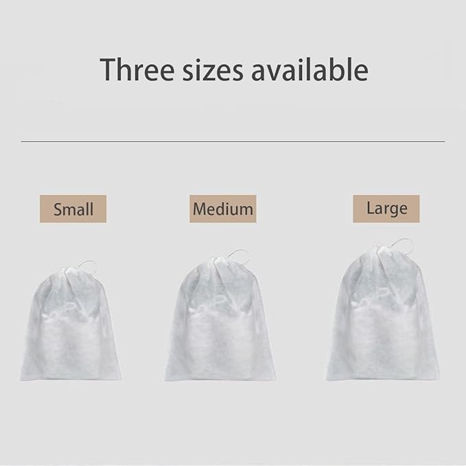 Non-woven Fabric Storage Bags 10Pcs Travel Shoe Bags Dust Cover Pouch Portable Drawstring Home Packing Bags (Small)