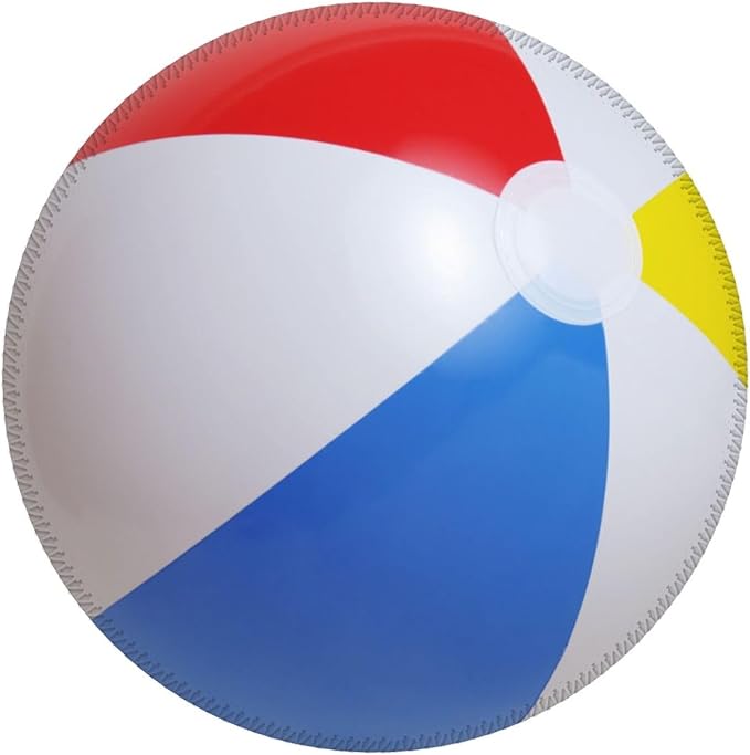 Novelty Beach Ball Round Mouse Pad, Small Gaming Mousepad with Stitched Edge, Non-Slip Rubber Base Mouse Mat Office Desk Accessories for Laptop Computer Decor 7.9 X 7.9 Inch