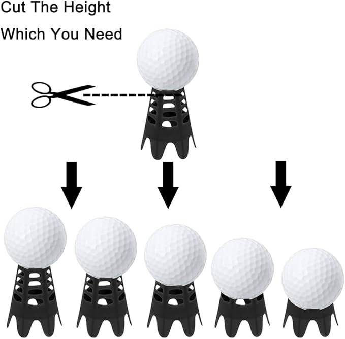 Plastic Golf Tees, Golf Simulator Tees for Home, Outdoor Indoor Golf Tees Simulator Practice Training, Golf Mat Tees for Winter Turf and Driving Range