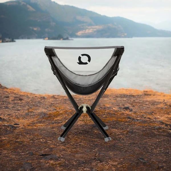 CLIQ ClassiQ 2.0 Camping Chair – Compact & Portable Folding Chair for Outdoors – Reinforced 400 lb Capacity – Quick-Setup Travel Chair for Camping, Beach, Tailgating & Hiking - Grey