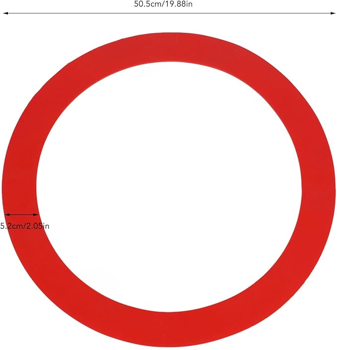 Golf Practice Target Rings, Putting Chipping Training Circle Ultra Thin Silicone Vibrant Indicator for Golf Training (Red Small Circle 50.5cm)