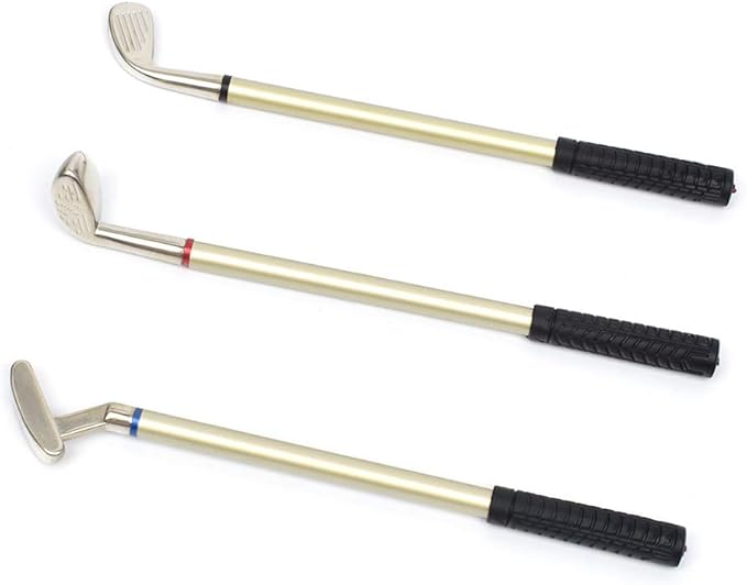 Dual-Purpose Creative Golf Pen Holder With 3 Club Pens - Office Desk Decoration, Souvenir Birthday Gift for Golfer Fans, Women and Men
