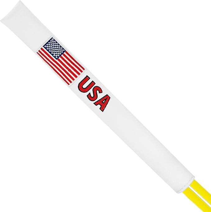 Golf Alignment Stick Cover Premium Leather Perfect Cover for Alignment Sticks Classic Blank Direction Rod Design Alignment Sticks Holder Golf Club Protector.