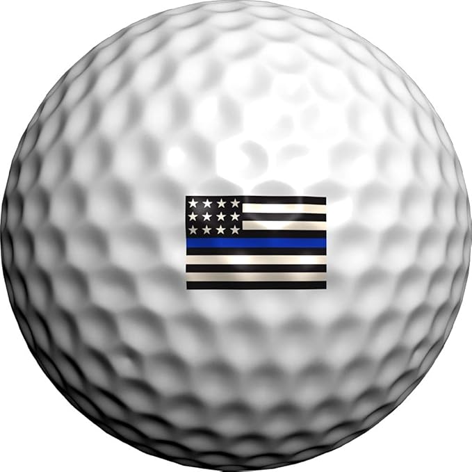 Golfdotz - USGA Rule Conforming Novelty Golf Ball Markers, Golf Ball Stickers for Marking Balls, No More Smearing from Stamps, Gifts for Golfers, Dads, and Retirees, (USA Collection; 32-Count)