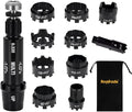 Golf Shaft All Fit Adapter Sleeve with 10pcs Rings Compatible with Titleist/Taylormade/Callaway/Ping/Cobra/Mizuno/PXG/Nike/Srixon Right Hand Golf Heads Change Different Golf Heads by Yourself