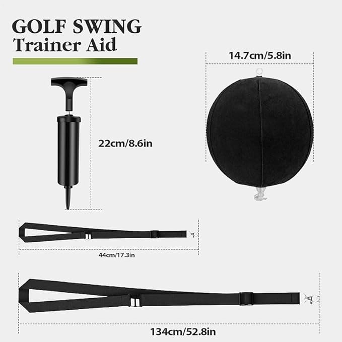 Inflatable Golf Training Ball - Adjustable Postures Aid, Flexible Swing Corrector, Lightweight Practice Tool | Golf Alignment Trainer for Women Men Boys Girls Teens Youth Cyclists Athletes Use