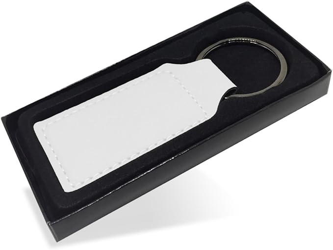 LaserGram Rectangle Keychain, Coat of Arms Germany, Personalized Engraving Included (White)