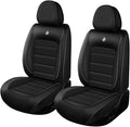 Leather Car Seat Covers for VW Golf SportWagen 2015-2019,Waterproof Soft Seat Covers,Interior Accessories Seat Covers Protector Airbag Compatible(2pcs Black Standard)