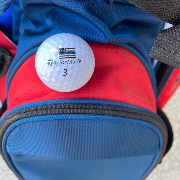 Golfdotz - USGA Rule Conforming Novelty Golf Ball Markers, Golf Ball Stickers for Marking Balls, No More Smearing from Stamps, Gifts for Golfers, Dads, and Retirees, (USA Collection; 32-Count)