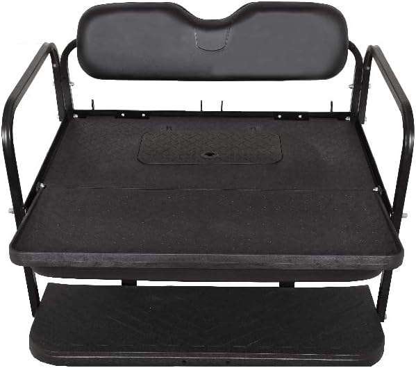 GTW MACH3 Golf Cart Rear Seat Kit Compatible with Club Car Precedent/Tempo/Onward | Fits 2004-Up Models | Steel Frame with Black Cushions