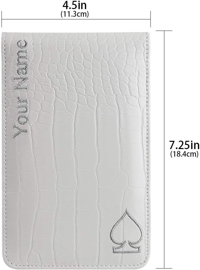 Craftsman Golf Crocodile Pattern Golf Scorecard Holder and Yardage Book Cover Case Protector Also Accept Custom Order with Your Name Stitched Customization Version