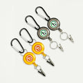 Golf Badge Reel Holder Retractable Cord Badge Holder Golf Gloves Clip Heavy Duty Telescopic Rope for Climbing,4pcs